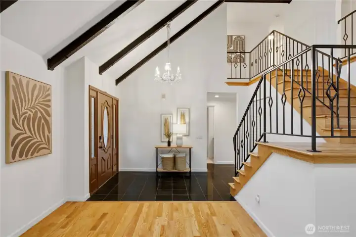 Light-filled entry with an inviting first impression
