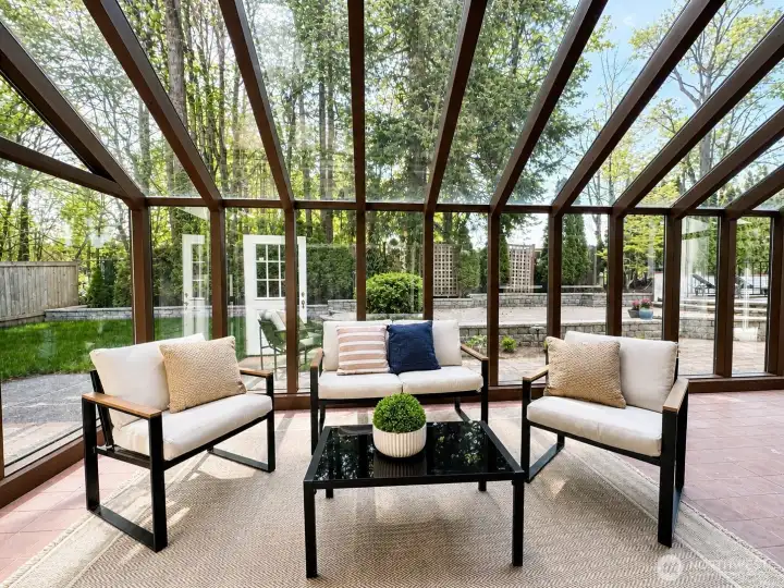 South-facing sunroom- perfect for year-round relaxation
