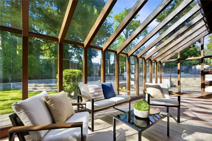 Bright sunroom with expansive windows and tons of natural sunlight