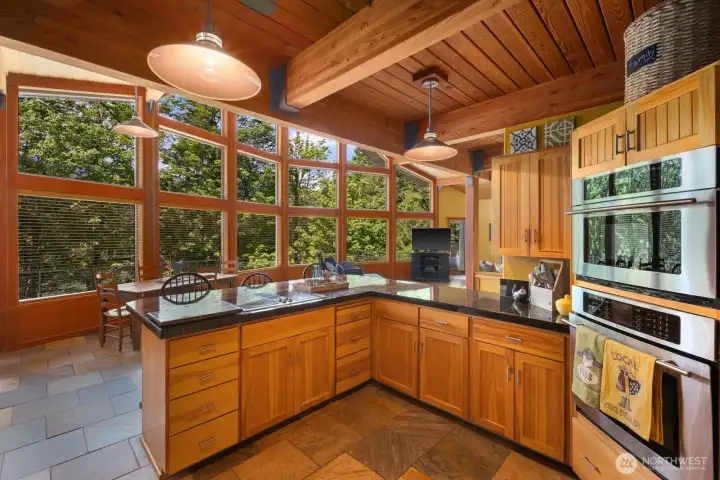 Kitchen with views