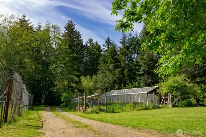 Mature Gardens and Greenhouse