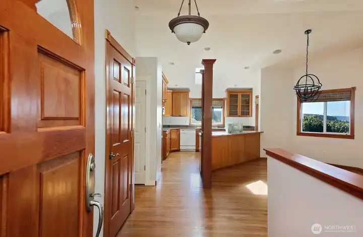 Welcome...There is some pretty woodwork to enjoy...fir doors, maple floors and cabinetry.