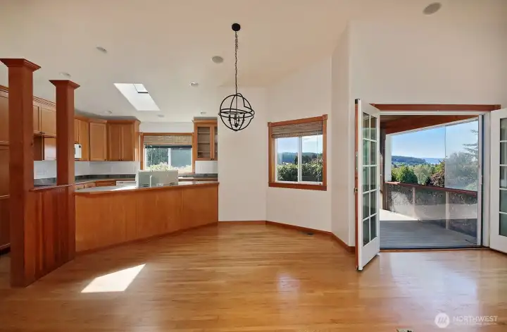 Dining space just off the kitchen.