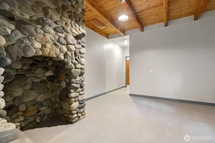 Fireplace ready for your own woodtsove Fireplace ready for your own woodtsove