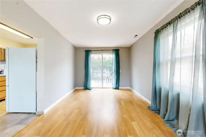 dining room off kitchen-slider to deck and backyard