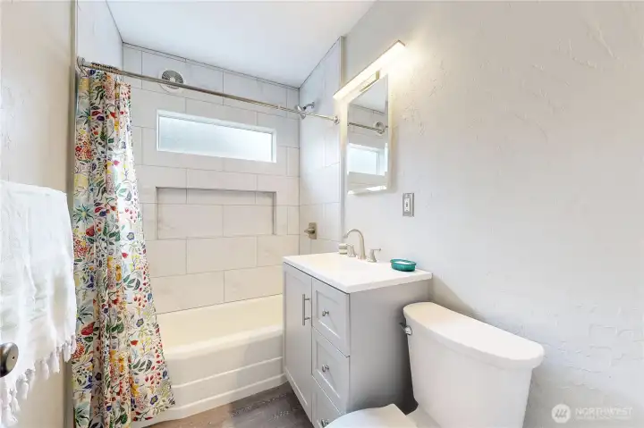 fully updated main bathroom