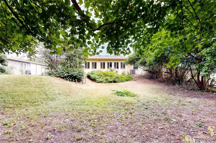 spacious backyard
