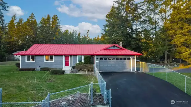 Metal roof & fresh exterior paint