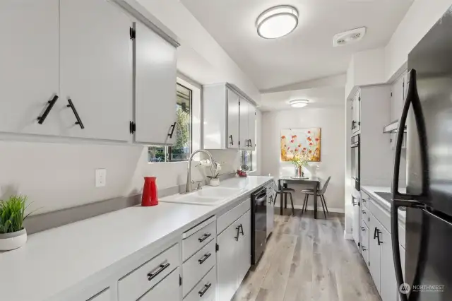 Kitchen features great countertop space