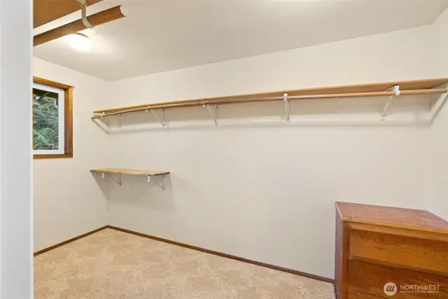 Large walk in closet