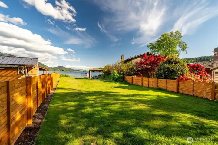 The community beach is a short walk away and has a large grassy area that is perfect for croquet.