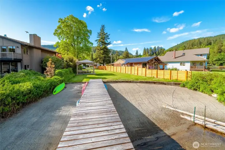 Looking back toward the street from the deck.