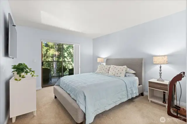 Primary Bedroom with slider to private deck