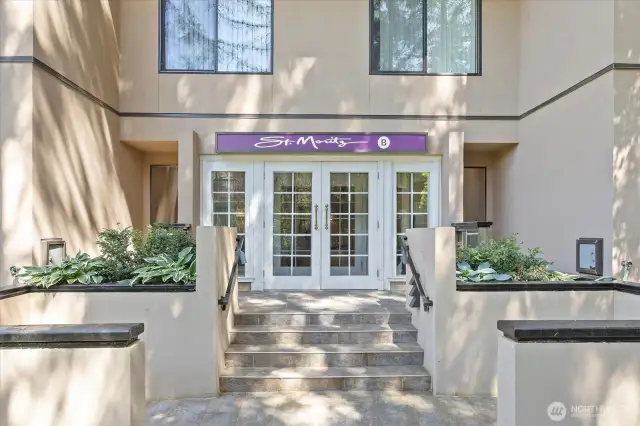 Main doors into the B Building