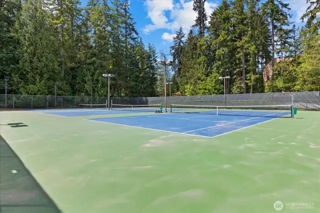Tennis courts, right next door to St Moritz