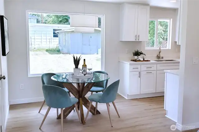 Dining Area w/ peek-a-boo view of kitchen
