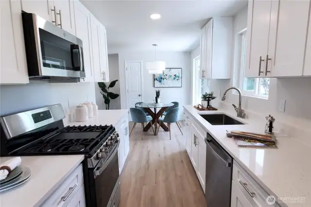 Kitchen Facing North towards Dining area