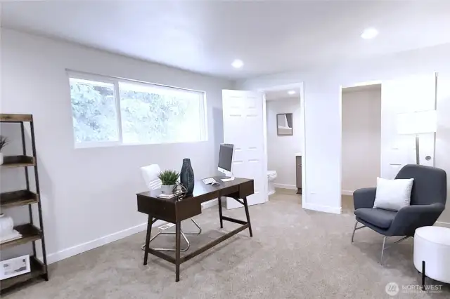 Primary Bedroom / Office space - South side of home