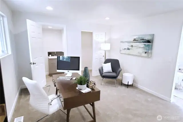 Primary Bedroom / Office space - South side of home