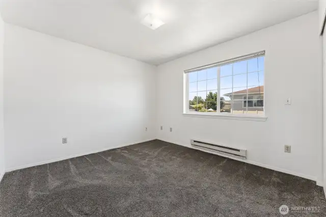 One of three large bedrooms upstairs