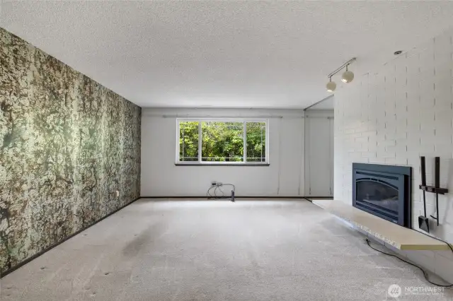 LIVING ROOM AND GAS FIREPLACE