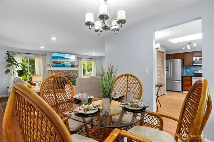 Enjoy easy flow from kitchen to dining and living spaces.