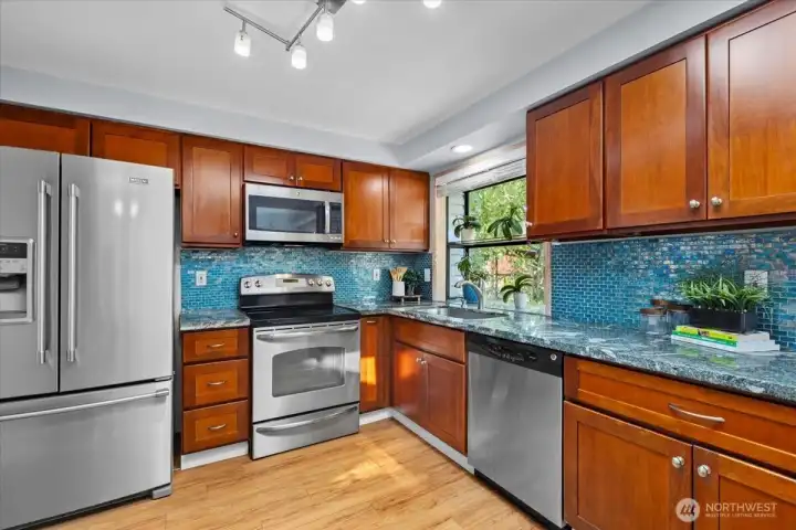 Plenty of cabinets to keep everything organized.