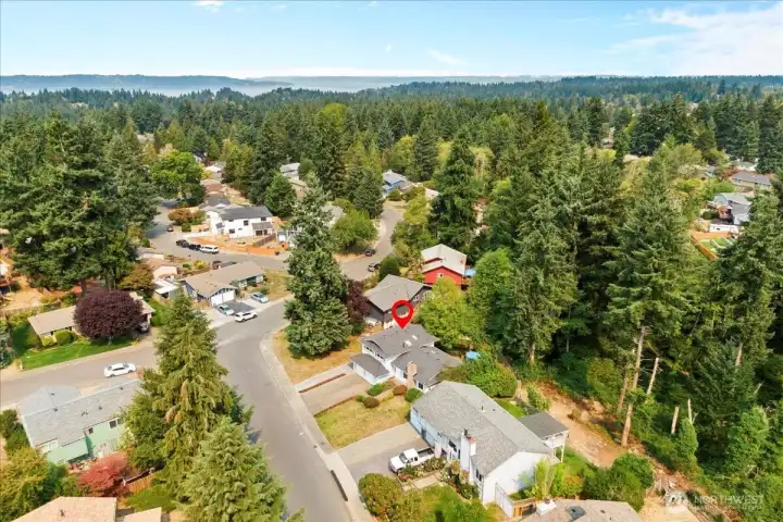 Situated on a corner lot.