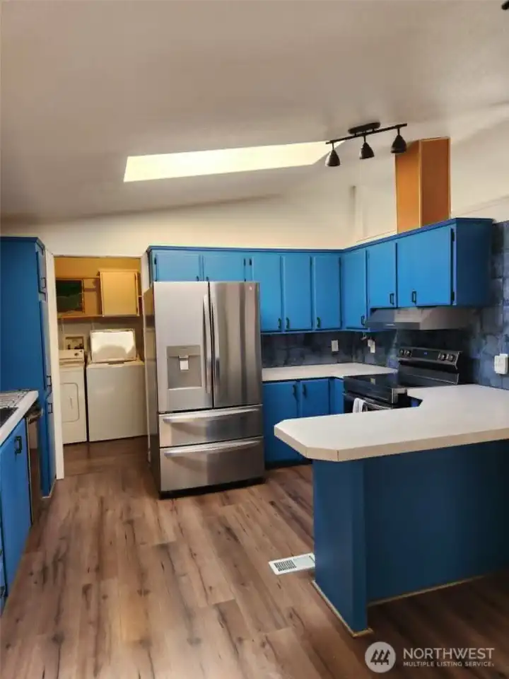 View of kitchen from dining space.