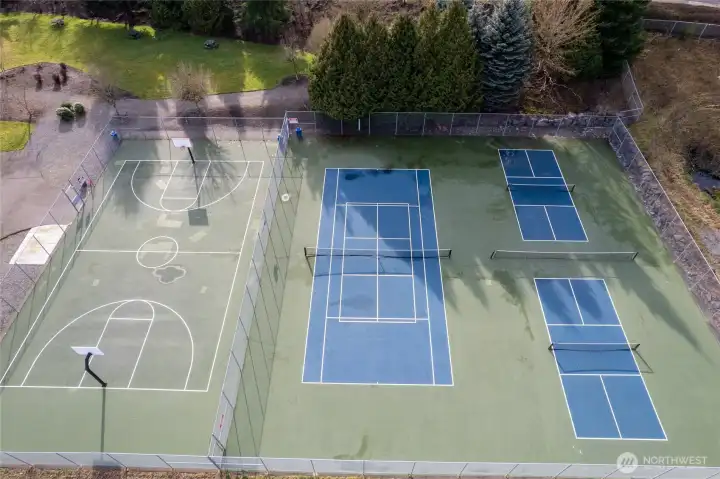 Basketball, tennis & pickleball - your choice!