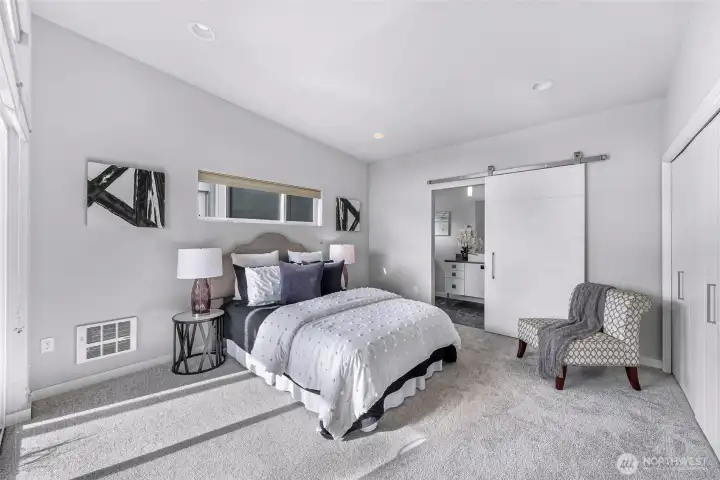 Large primary suite with en suite bath.