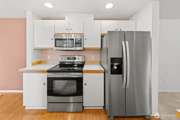 Stainless steel appliances have all been updated~