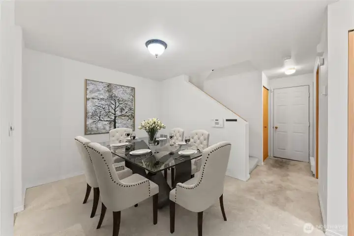 A flexible area perfect for dining, working, or gathering with friends