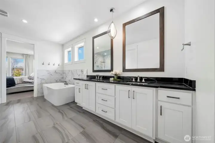 Primary bedroom suite-Double sinks