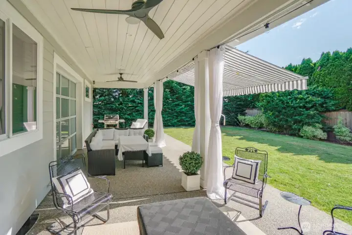 Covered patio with awning