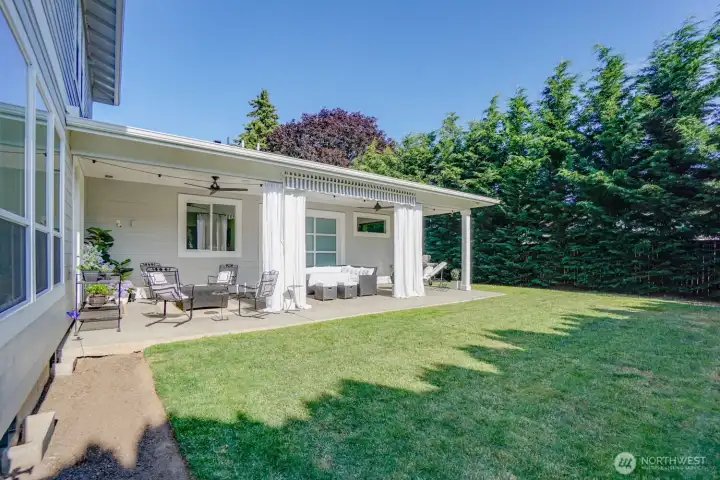 Tree lined -private yard