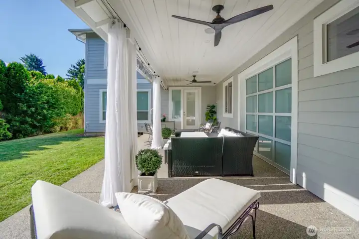 Covered patio- West facing