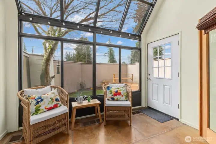 This special room is versatile and connects to the outdoors.