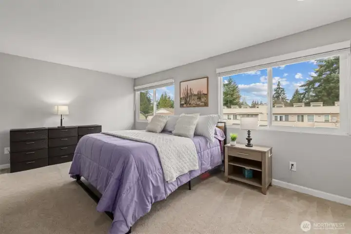 The room offers loads of natural light and wall space for your furniture and decor.