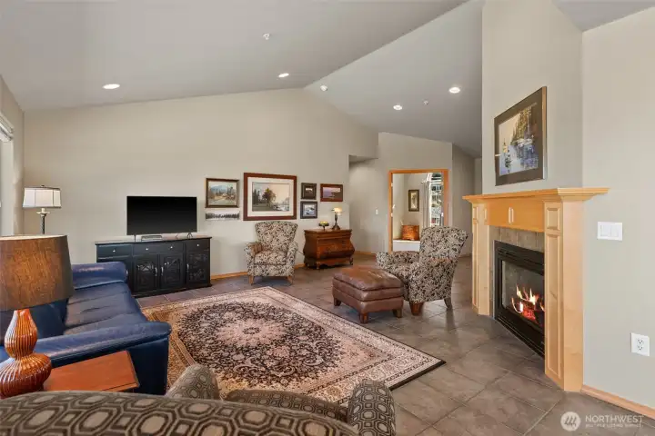 Great Room with See through fireplace