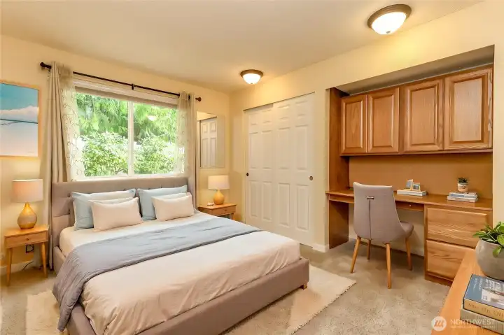 Bedroom 1 - with built in desk.