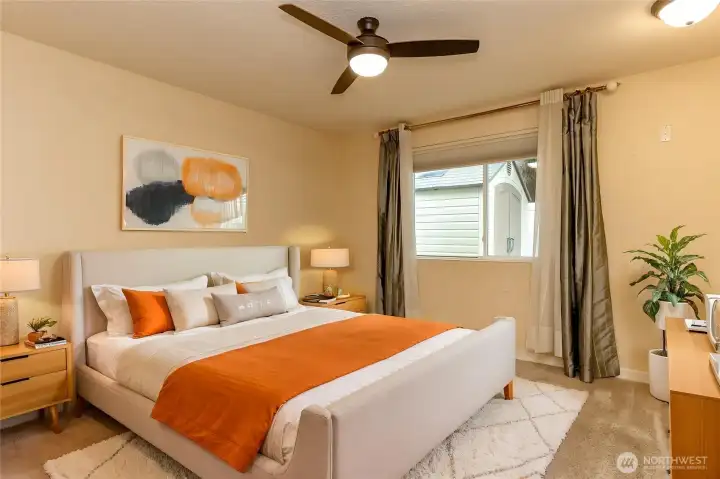 Primary Bedroom - with attached bathroom.