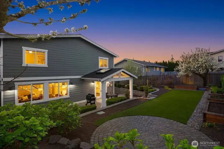 From the upper patio, perfect for a fire pit!