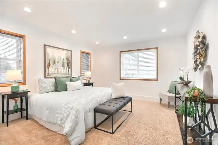 Giant Master Suite with walk in closet and attached bathroom