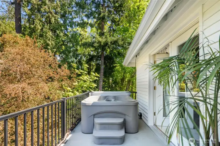 Jacuzzi off master bedroom upper deck