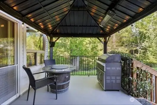 Deck off kitchen