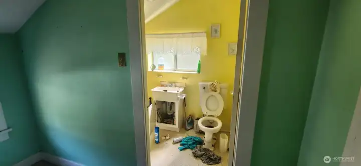 View into bathroom - so many possibilities to make it what you'd like.