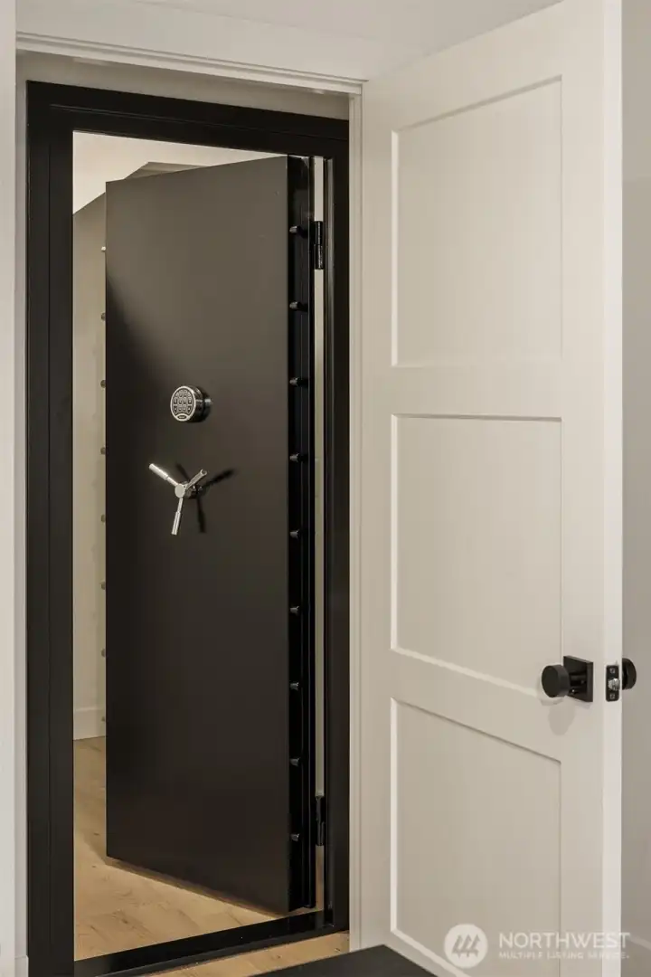 Hidden "safe" room in office.