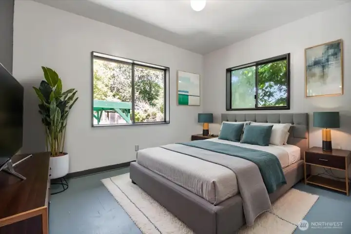 Virtually Stated downstairs bedroom