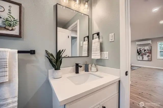 Upper spacious bathroom